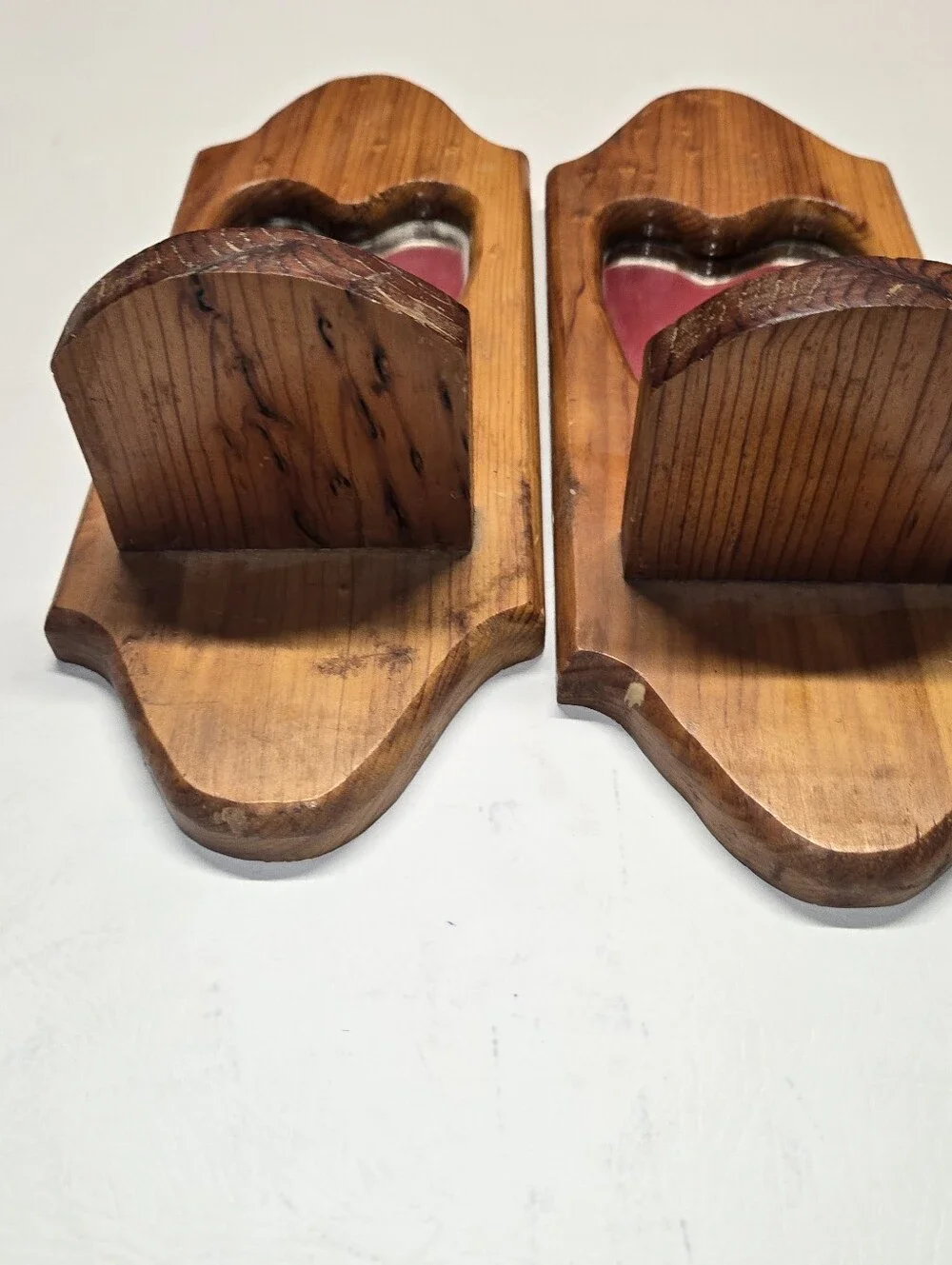Wood Heart Wall Sconce Candle Holders Mirrored Cottagecore Country Heart 15